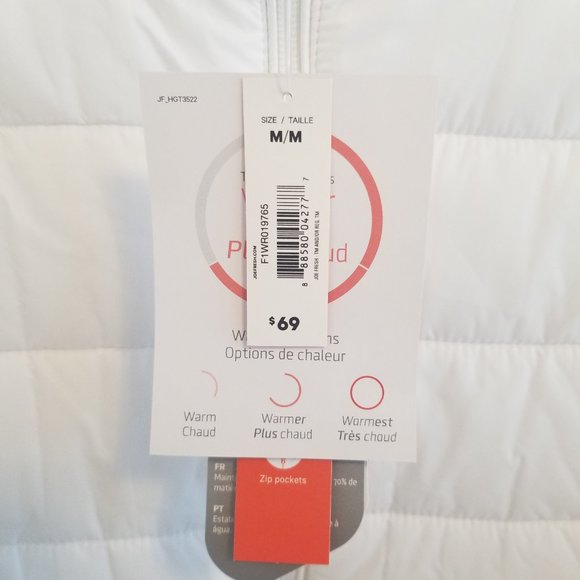 Joe Fresh - NWT White Packable Puffer with PrimaLoft® - Picture 7 of 11